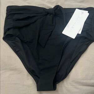 Athleta NWT Shirred Hi Cut Bikini Bottom Medium